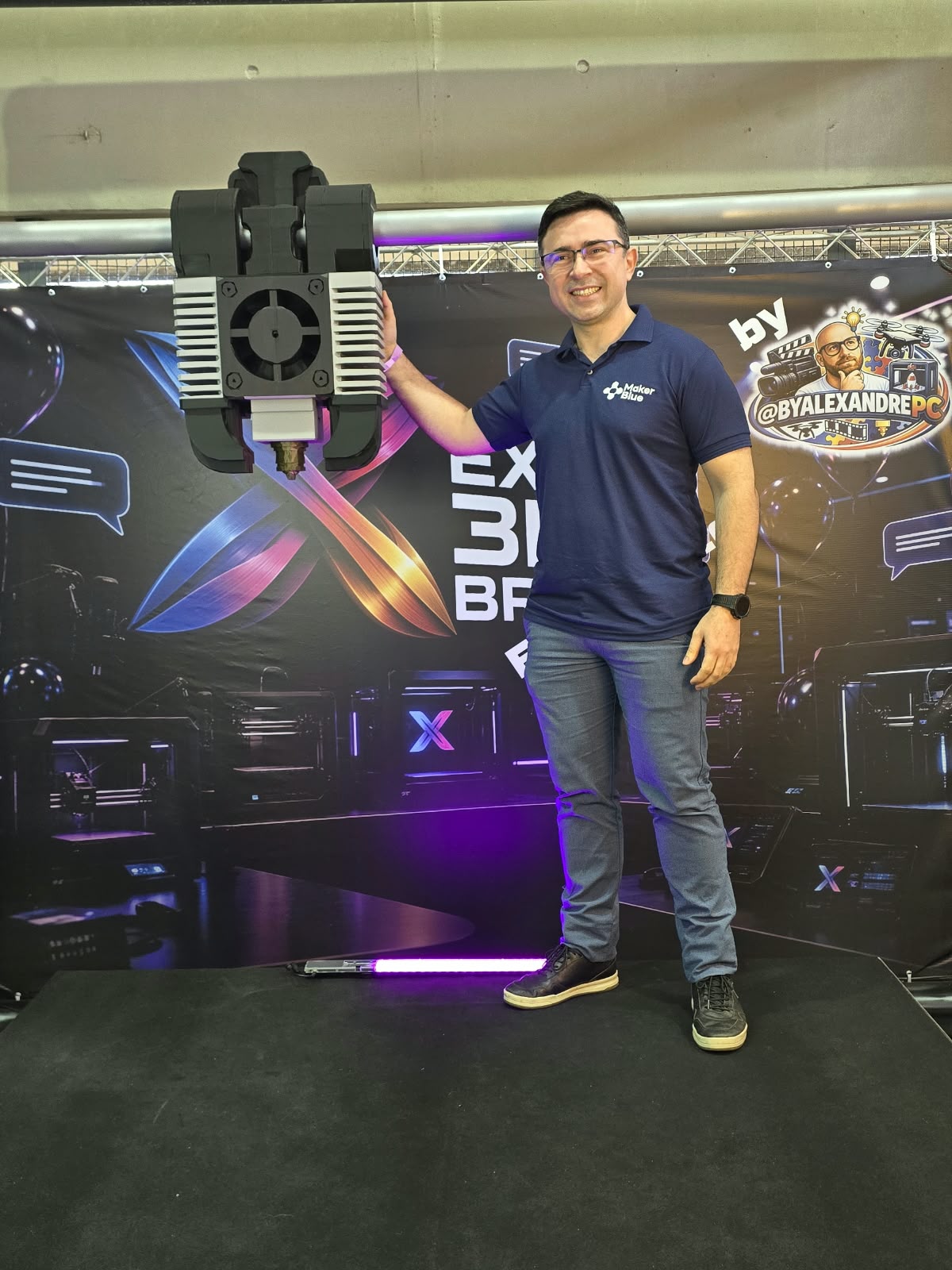 Maker Blue em evento de impressão 3D